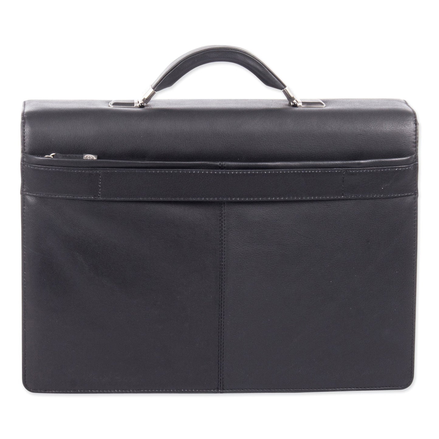 Swiss Mobility Milestone Briefcase, Fits Devices Up to 15.6", Leather, 5 x 5 x 12, Black