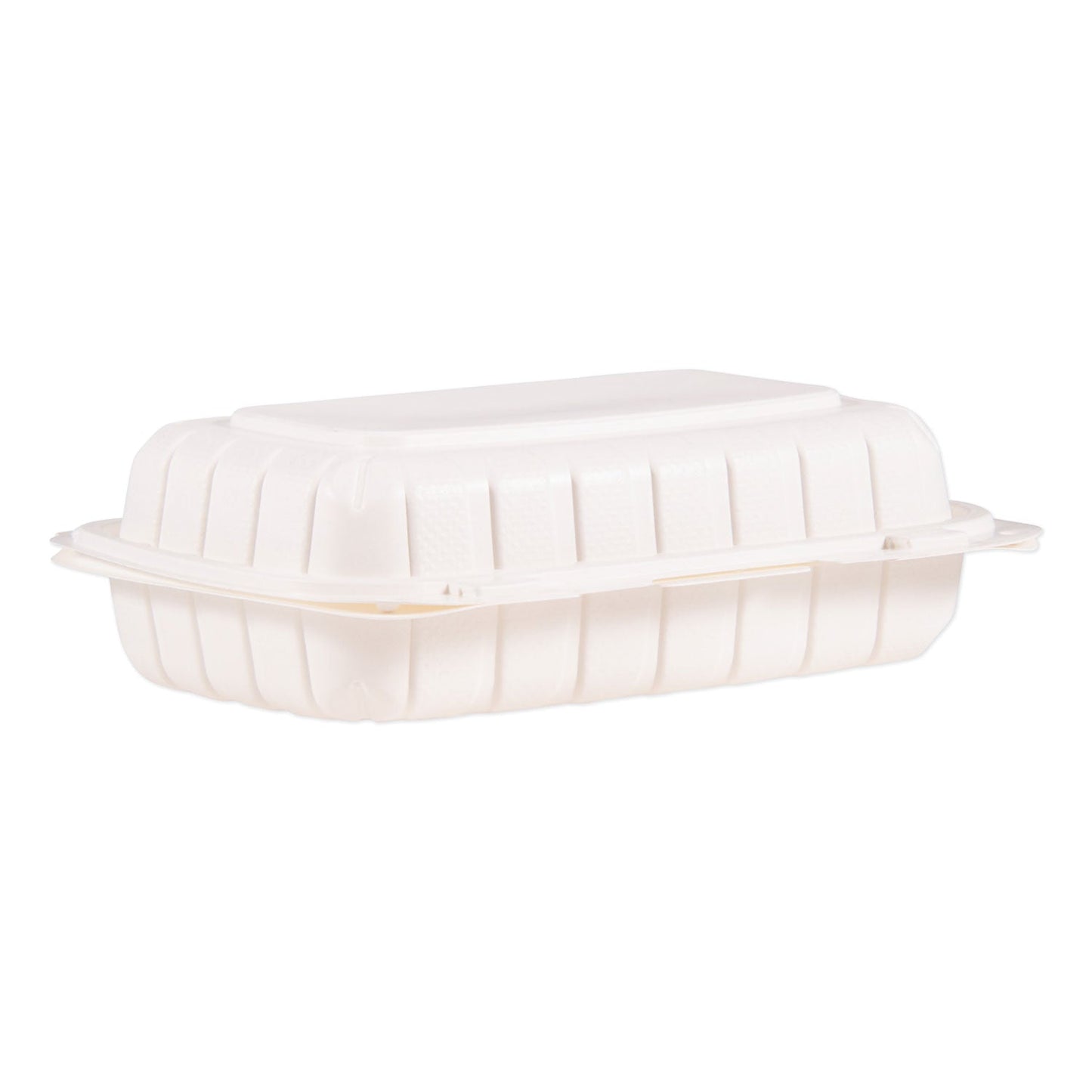 ProPlanet Hinged Lid Containers, Hoagie Container, 6.5 x 9 x 2.8, White, Plastic, 200/Carton
