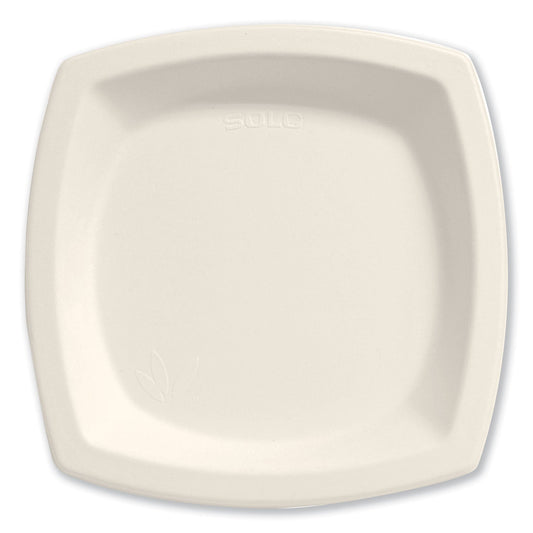 Dart Bare Eco-Forward Sugarcane Dinnerware, Plate, 6.7" dia, Ivory, 125/Pack