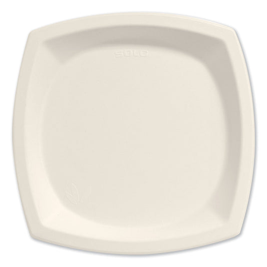 Dart Bare Eco-Forward Sugarcane Dinnerware, Plate, 10" dia, Ivory, 125/Pack