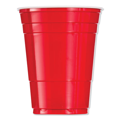 Dart Solo Plastic Party Cold Cups, 16 oz, Red, 50/Pack