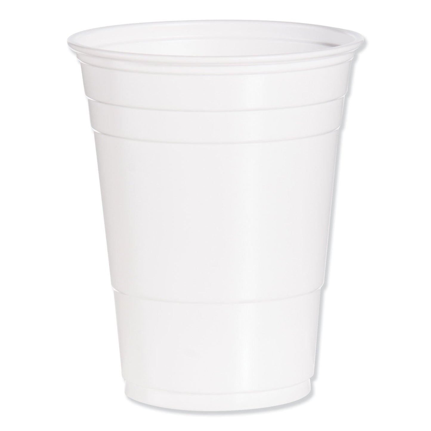 Dart Solo Party Plastic Cold Drink Cups, 16 oz to 18 oz, White, 50/Bag, 20 Bags/Carton