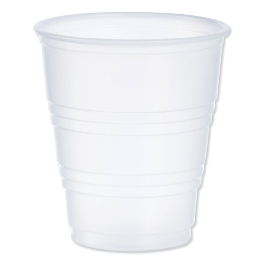 Dart High-Impact Polystyrene Cold Cups, 5 oz, Translucent, 100 Cups/Sleeve, 25 Sleeves/Carton