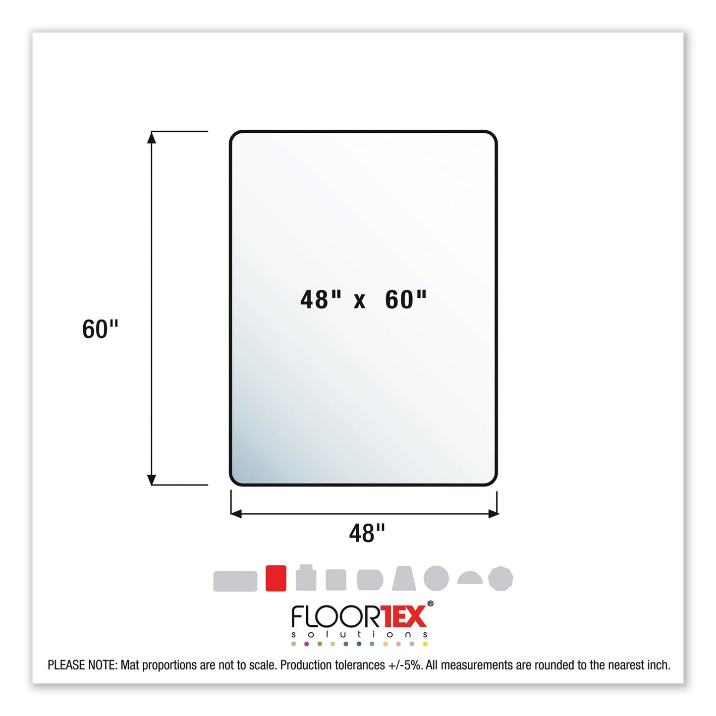 Floortex Cleartex Ultimat Polycarbonate Chair Mat for Hard Floors, 48 x 60, Clear
