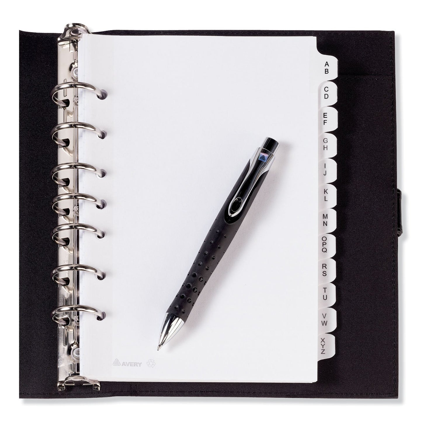 Avery Preprinted Tab Dividers, 12-Tab, A to Z, 8.5 x 5.5, White, 1 Set