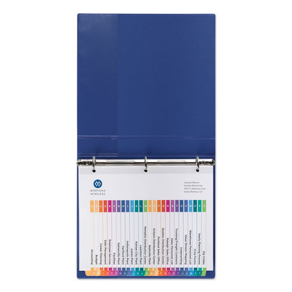 Avery Customizable TOC Ready Index Multicolor Tab Dividers, 26-Tab, A to Z, 11 x 8.5, White, Traditional Color Tabs, 1 Set