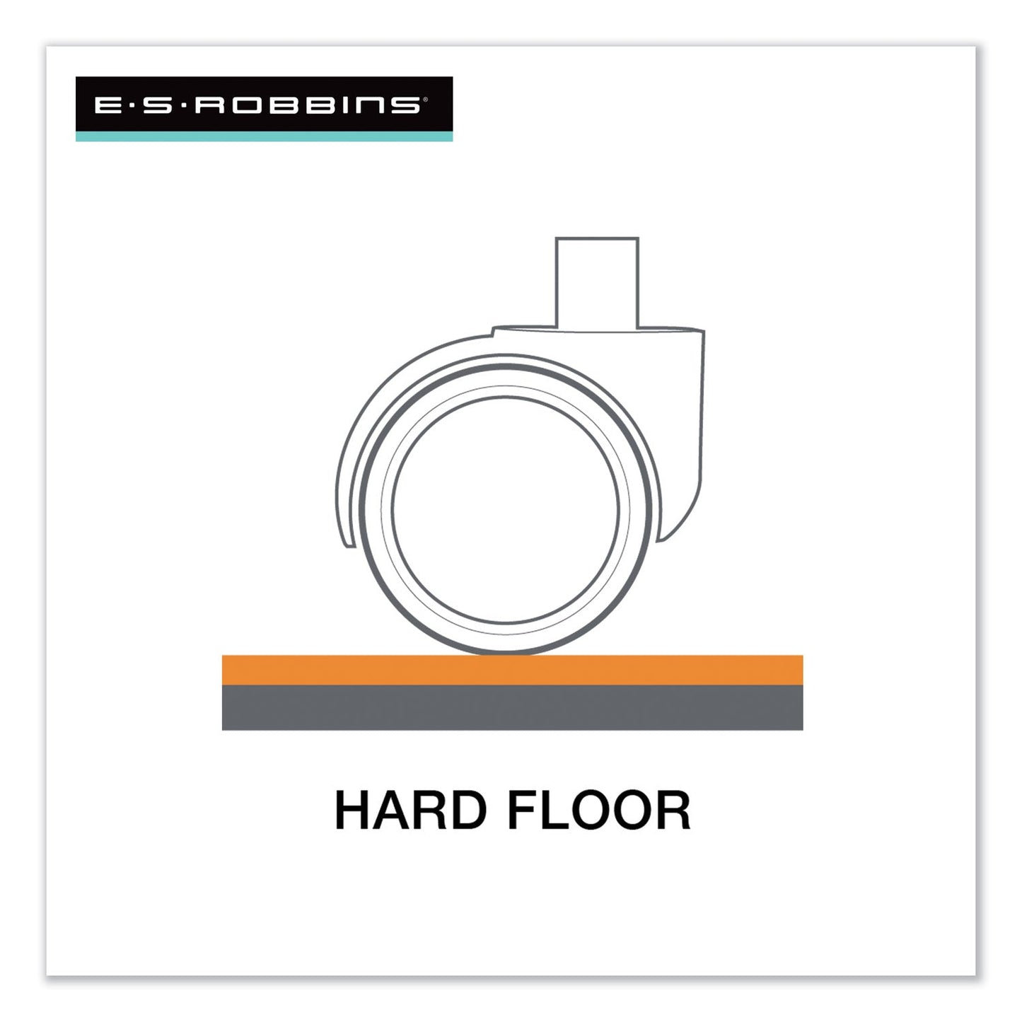 ES Robbins EverLife Chair Mat for Hard Floors, Light Use, Rectangular with Lip, 45" x 53", Clear