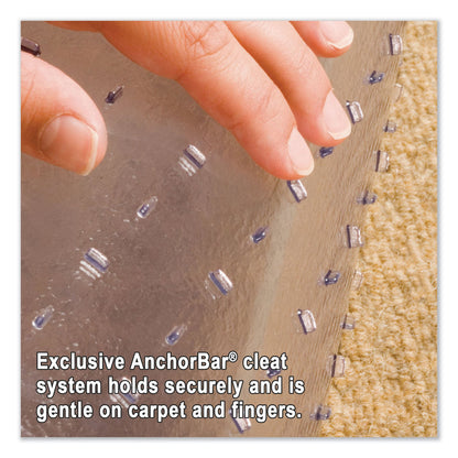 ES Robbins EverLife Chair Mats for Medium Pile Carpet with Lip, 45 x 53, Clear