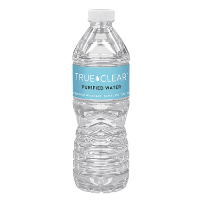 True Clear Purified Bottled Water, 16.9 oz Bottle, 24 Bottles/Carton