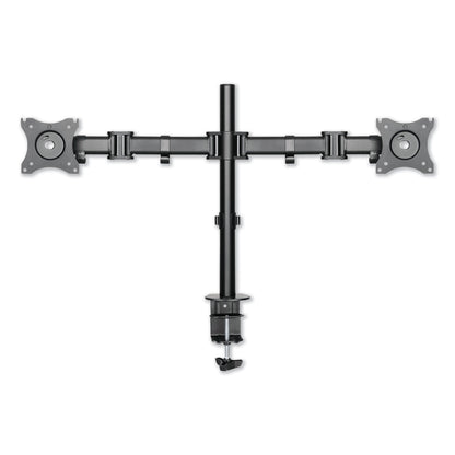 Alera AdaptivErgo Pole-Mounted Dual Monitor Arm for 30" Monitors, 360 deg Rotation, 30 deg Tilt, 360 deg Pan, Black, Supports 22 lb