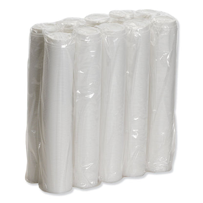 Dixie Dome Hot Drink Lids, Fits 8 oz Cups, White, 100/Sleeve, 10 Sleeves/Carton