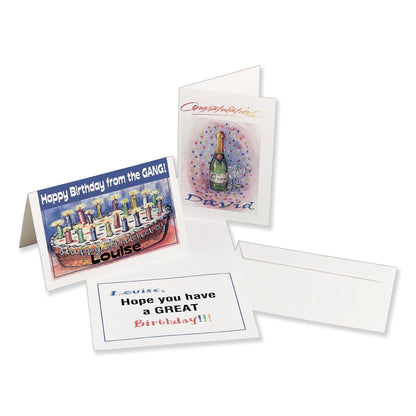 Avery Half-Fold Greeting Cards with Matching Envelopes, Inkjet, 85 lb, 5.5 x 8.5, Matte White, 1 Card/Sheet, 30 Sheets/Box