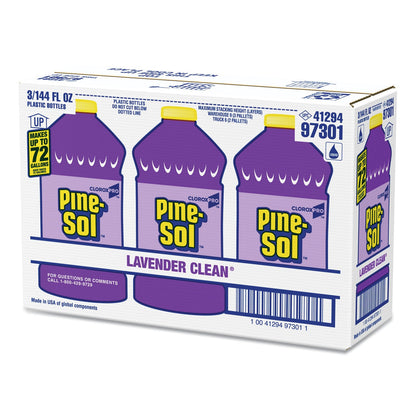 Pine-Sol All Purpose Cleaner, Lavender Clean, 144 oz Bottle, 3/Carton