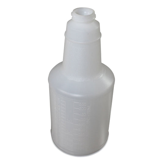 Impact Plastic Bottles with Graduations, 24 oz, Clear, 24/Carton