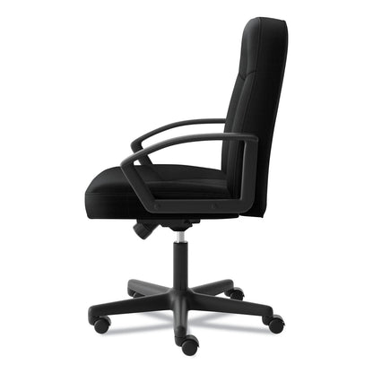 HON HVL601 Series Executive High-Back Chair, Supports Up to 250 lb, 17.44" to 20.94" Seat Height, Black