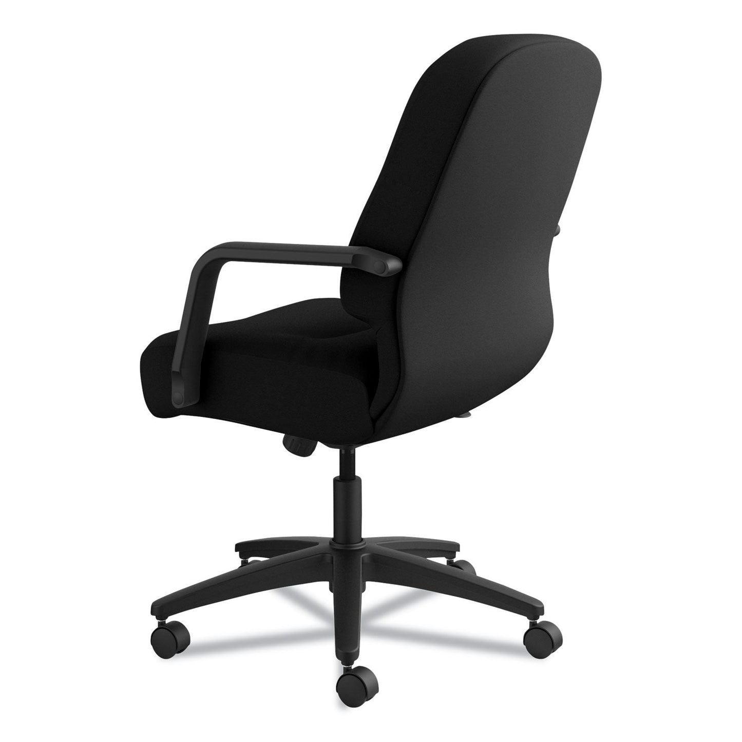 HON Pillow-Soft 2090 Series Managerial Mid-Back Swivel/Tilt Chair, Supports Up to 300 lb, 17" to 21" Seat Height, Black