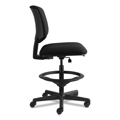 HON Volt Series Adjustable Task Stool, Supports Up to 275 lb, 22.88" to 32.38" Seat Height, Black