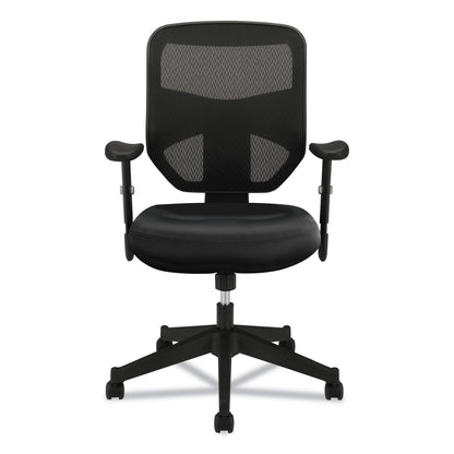 HON VL531 Mesh High-Back Task Chair with Adjustable Arms, Supports Up to 250 lb, 18" to 22" Seat Height, Black