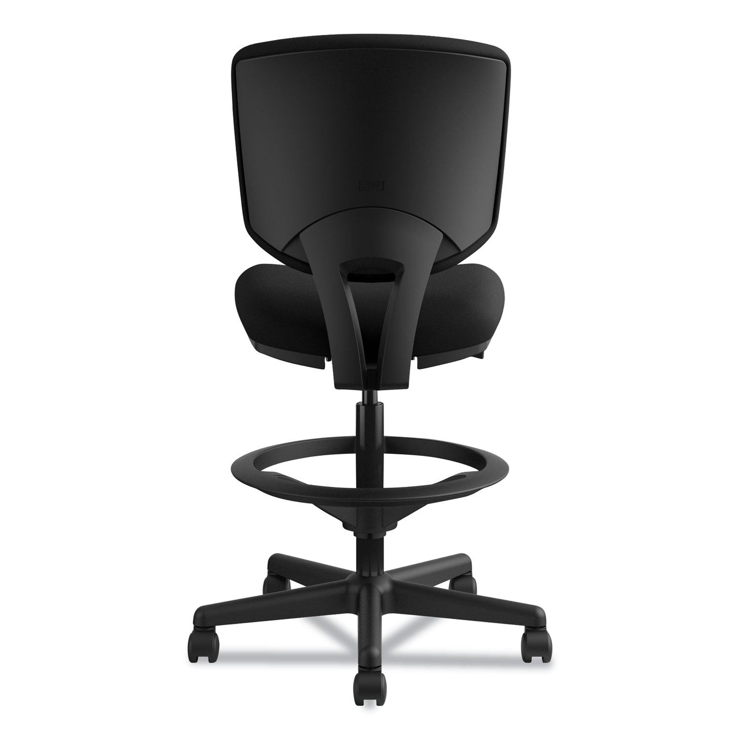 HON Volt Series Adjustable Task Stool, Supports Up to 275 lb, 22.88" to 32.38" Seat Height, Black