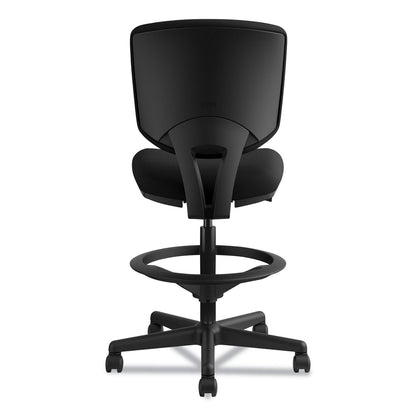 HON Volt Series Adjustable Task Stool, Supports Up to 275 lb, 22.88" to 32.38" Seat Height, Black