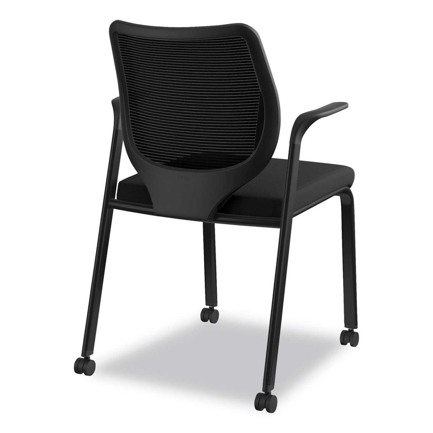 HON Nucleus Series Multipurpose Stacking Chair, ilira-Stretch M4 Back, Supports Up to 300 lb, Black