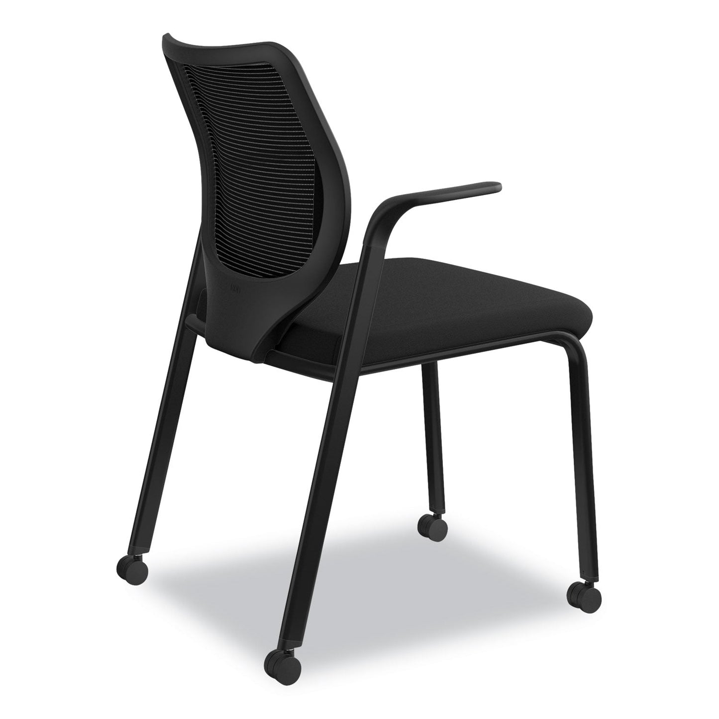 HON Nucleus Series Multipurpose Stacking Chair, ilira-Stretch M4 Back, Supports Up to 300 lb, Black