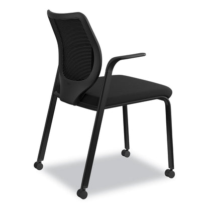 HON Nucleus Series Multipurpose Stacking Chair, ilira-Stretch M4 Back, Supports Up to 300 lb, Black