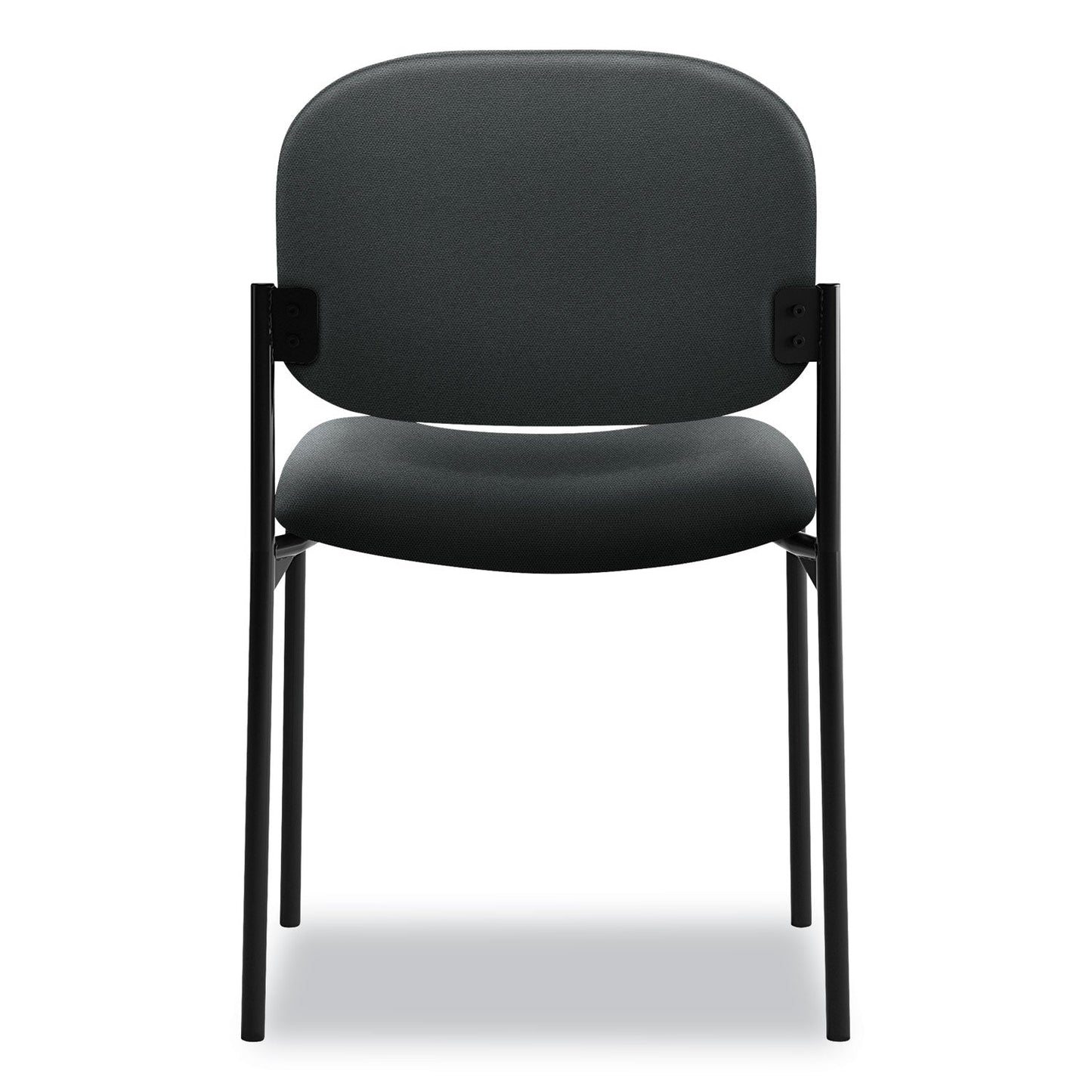 HON VL606 Stacking Guest Chair without Arms, Supports Up to 250 lb, Charcoal Seat/Back, Black Base