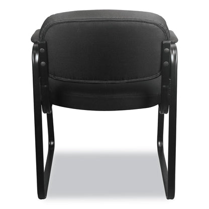 HON HVL653 Leather Guest Chair, 22.25" x 23" x 32", Black