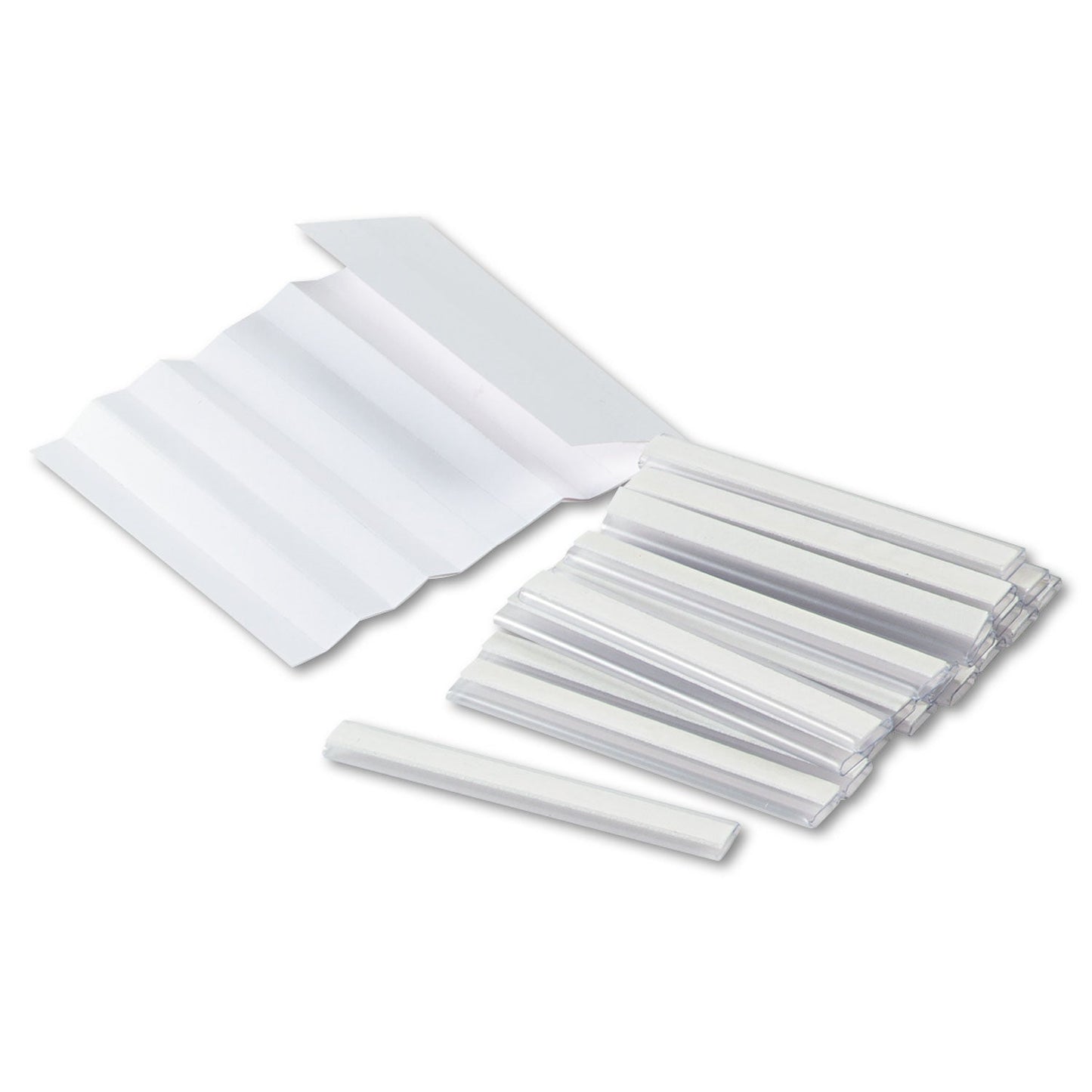 Safco Kwik-File Mailflow-To-Go Mailroom System Label Holders, Side Load, 3 x 0.38, Clear, 20/Pack