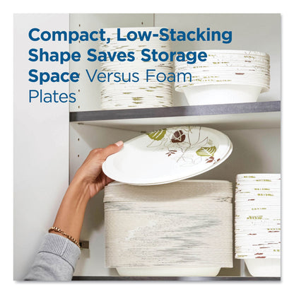 Dixie Pathways Heavyweight Paper Bowls, 12 oz, Green/Burgundy, 1,000/Carton