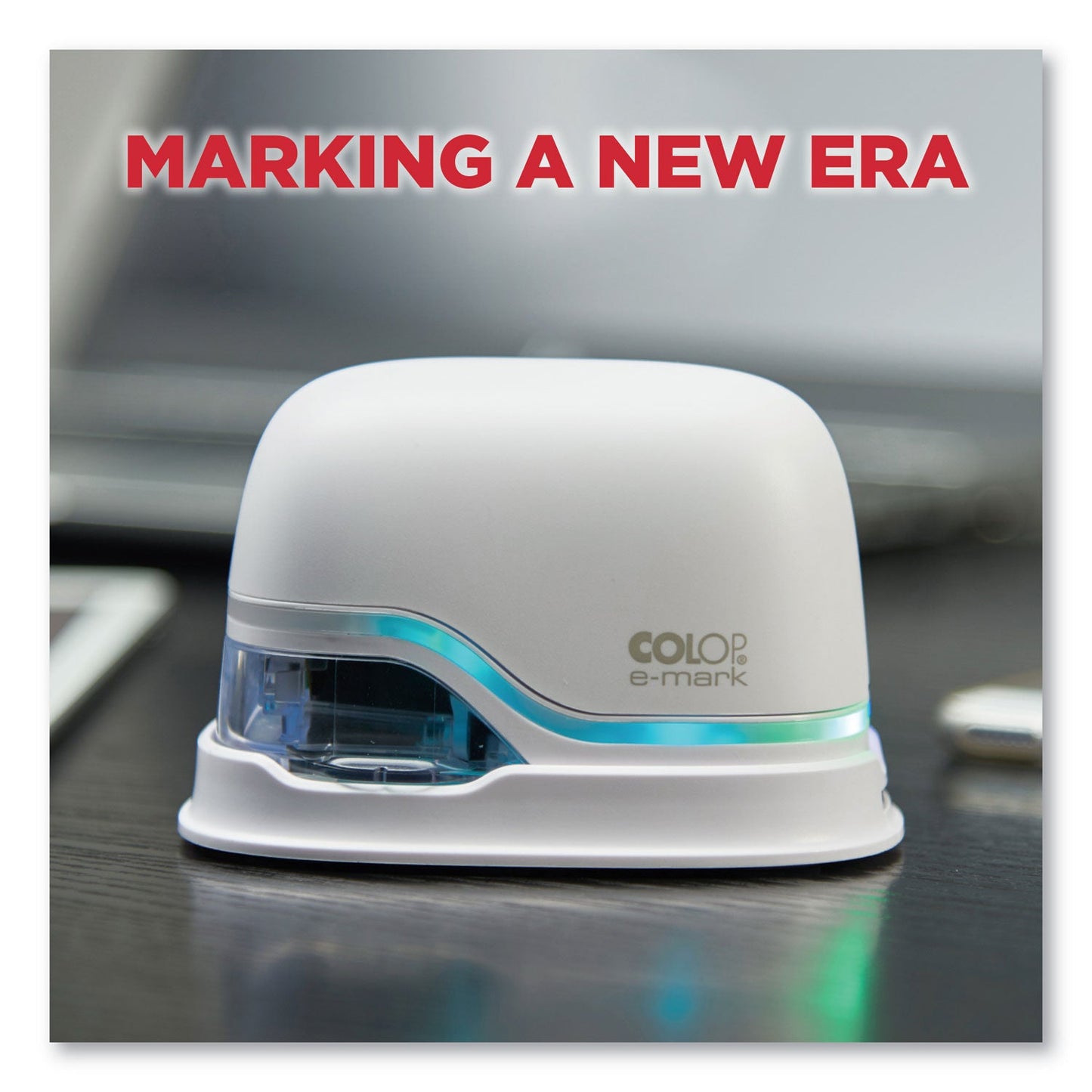 Colop Digital Marking Device, Customizable Size and Message with Images, White
