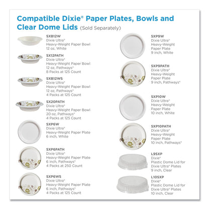 Dixie Pathways Heavyweight Paper Bowls, 20 oz, Green/Burgundy, 500/Carton