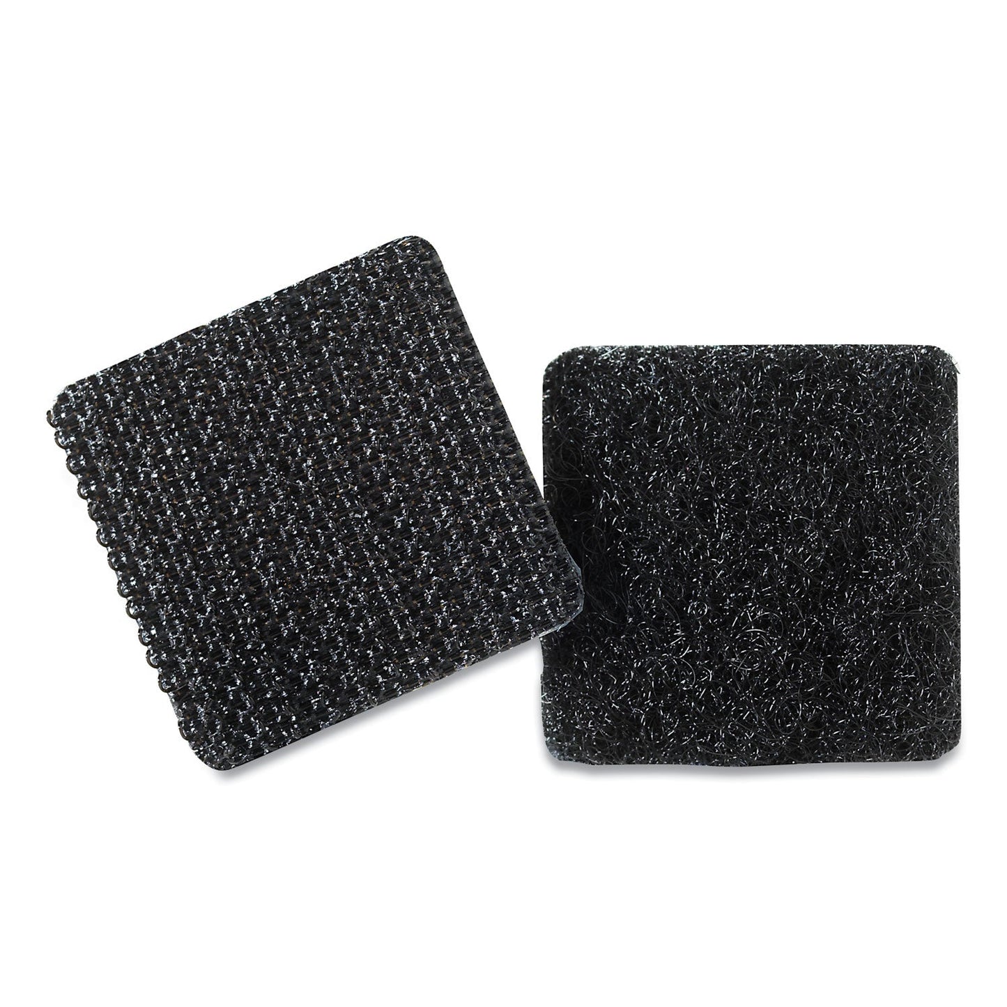 VELCRO Sticky-Back Fasteners, Removable Adhesive, 0.88" x 0.88", Black, 12/Pack