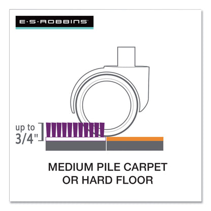 ES Robbins Floor+Mate, For Hard Floor to Medium Pile Carpet up to 0.75", 36 x 48, Clear
