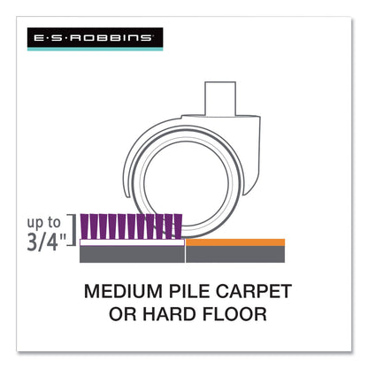 ES Robbins Floor+Mate, For Hard Floor to Medium Pile Carpet up to 0.75", 46 x 48, Clear