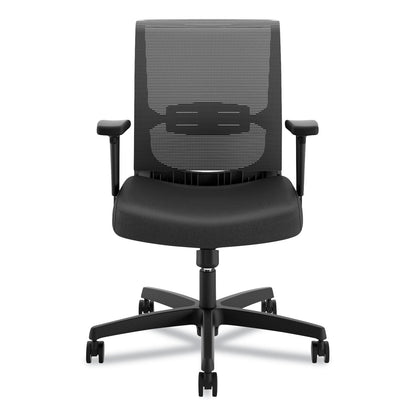 HON Convergence Mid-Back Task Chair, Swivel-Tilt, Supports Up to 275 lb, 15.75" to 20.13" Seat Height, Black