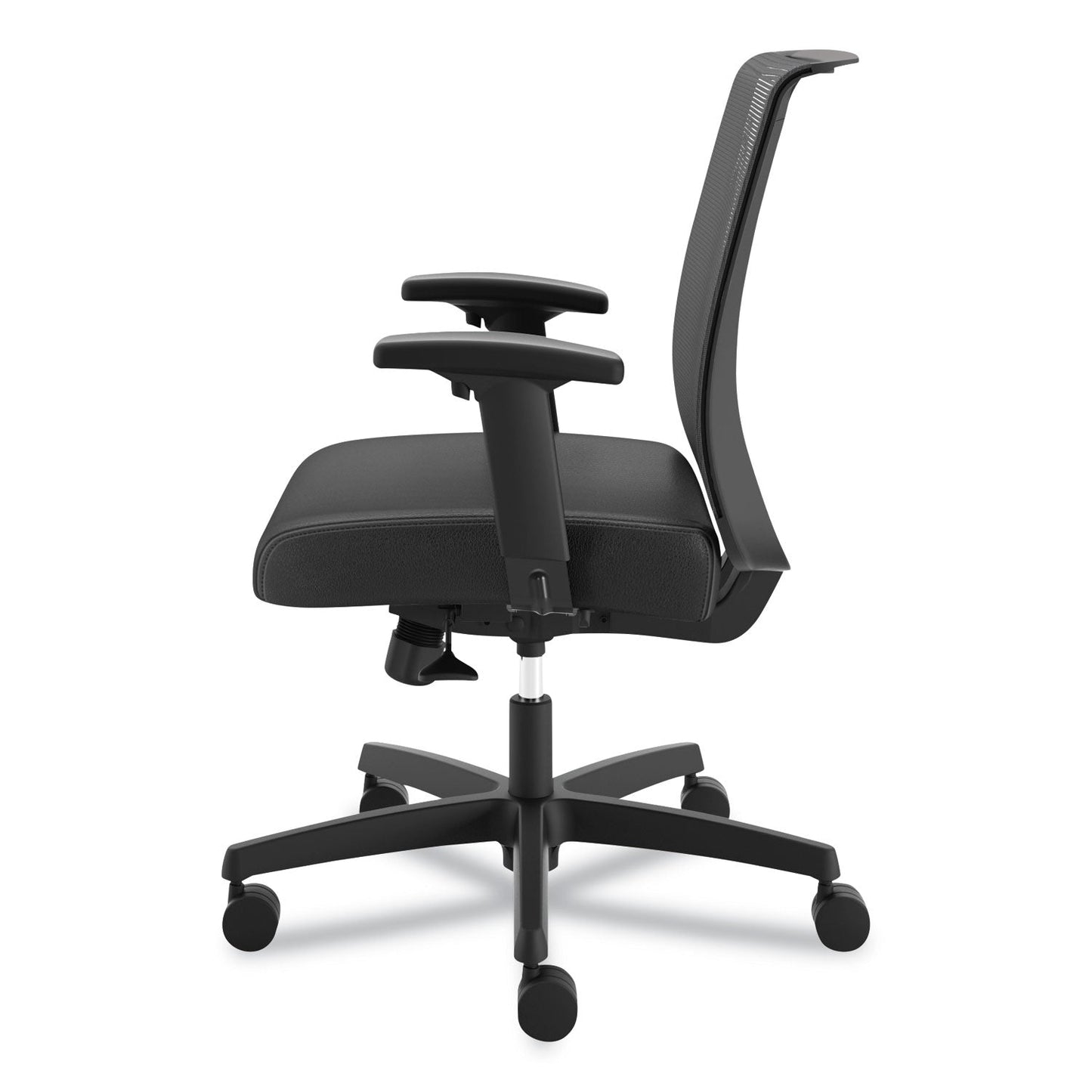 HON Convergence Mid-Back Task Chair, Synchro-Tilt and Seat Glide, Supports Up to 275 lb, Black