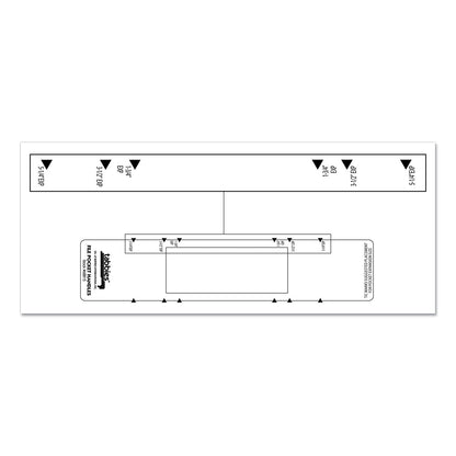 Tabbies File Pocket Handles, 9.63 x 2, White, 4/Sheet, 12 Sheets/Pack