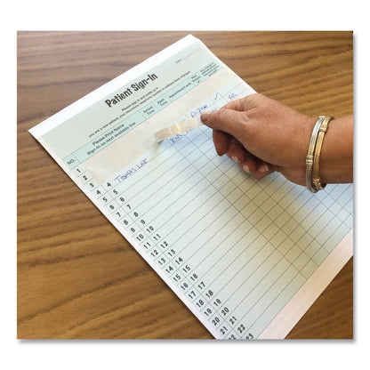 Tabbies Patient Sign-In Label Forms, Two-Part Carbon, 8.5 x 11.63, Green, 1/Page, 125 Forms