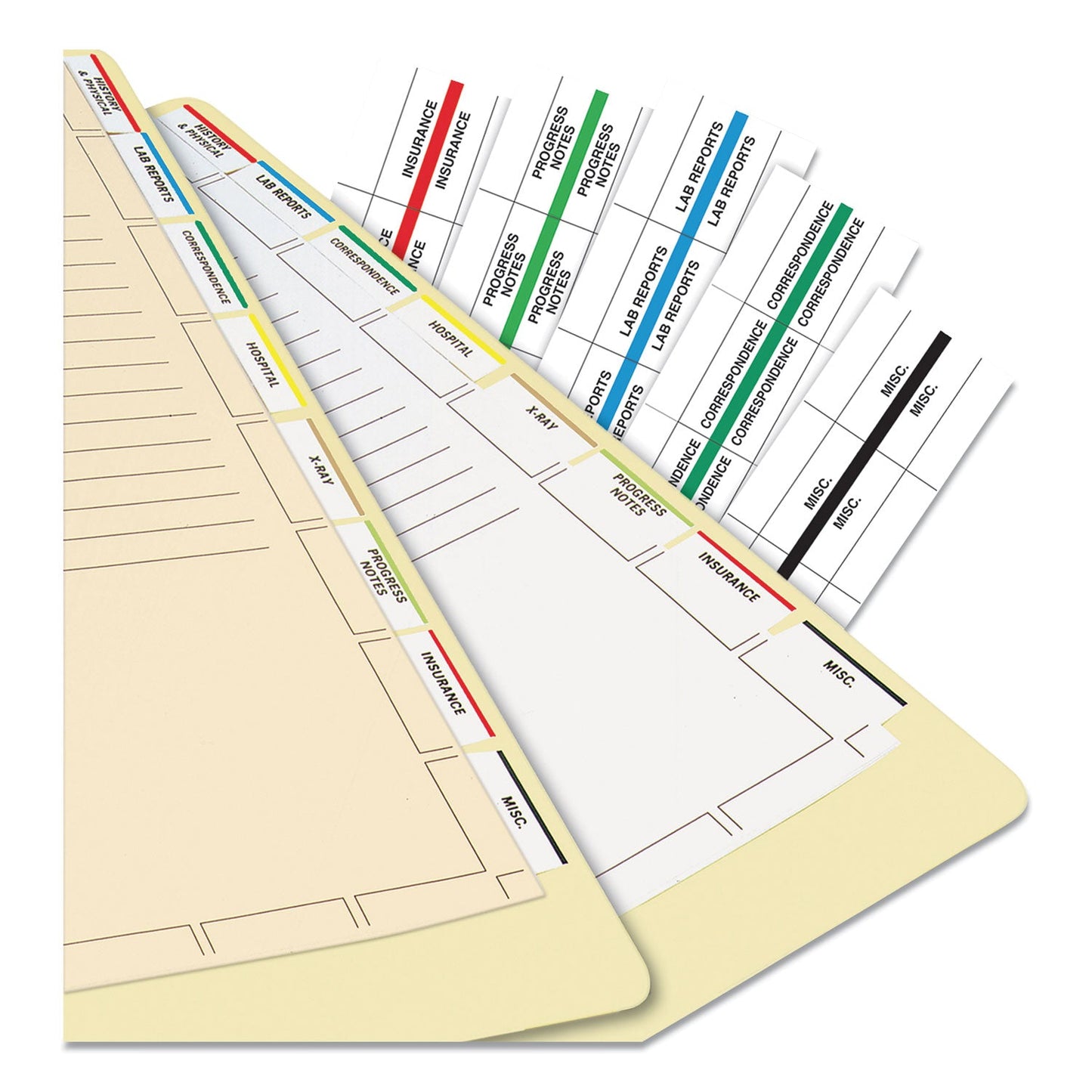Tabbies Medical Chart Index Divider Sheets, Untabbed, 11 x 8.5, White, 400/Box