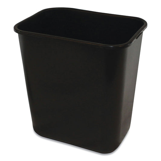 Impact Soft-Sided Wastebasket, Rectangular, Polyethylene, 28 qt, Black