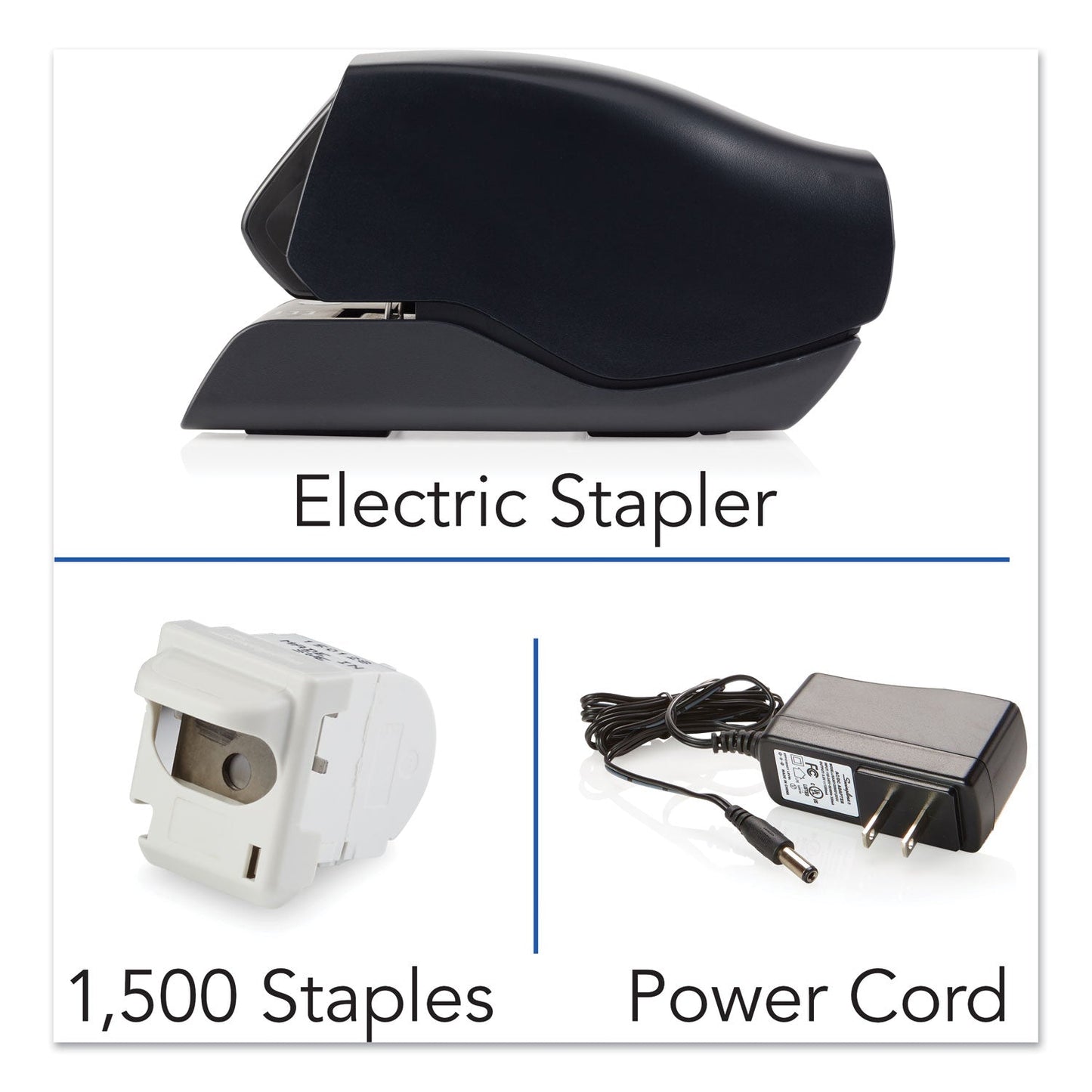 Swingline Desktop Cartridge Electric Stapler with LED Guide, 25-Sheet Capacity, Black