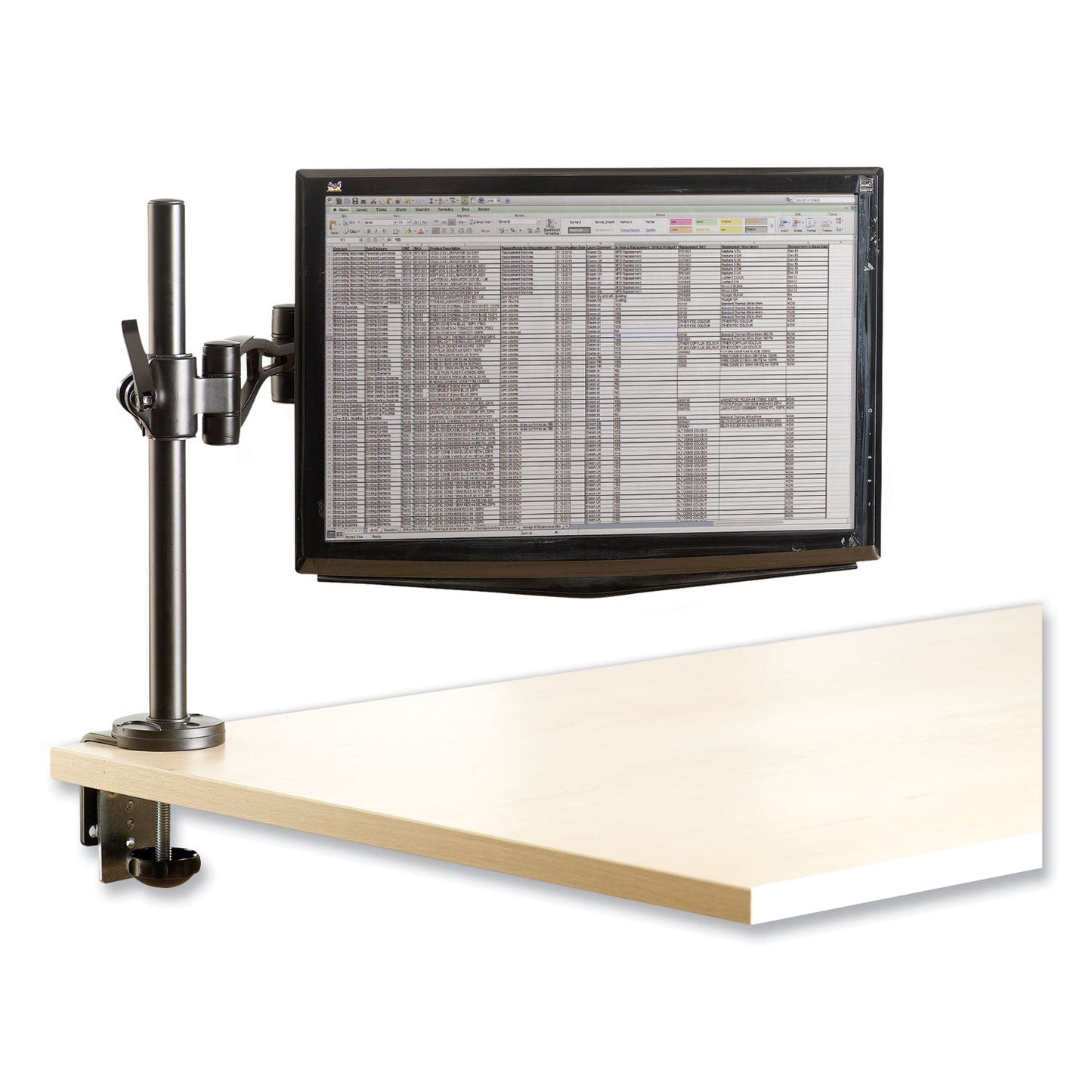 Fellowes Professional Series Depth Adjustable Monitor Arm, 360 Degree Rotation, 37 Degree Tilt, 360 Degree Pan, Black, Supports 24 lb