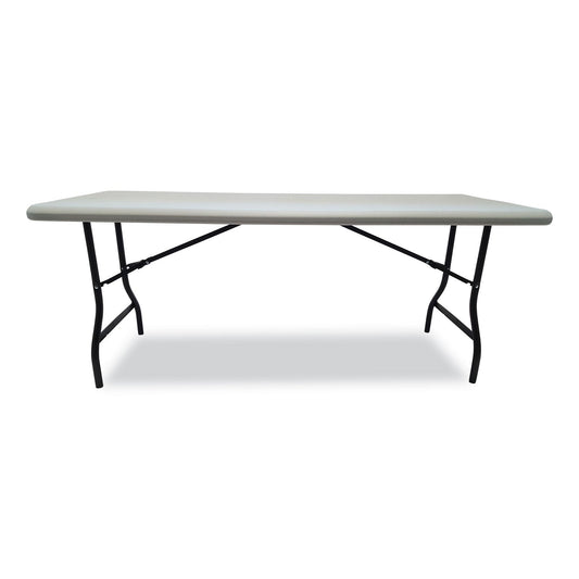 Iceberg IndestrucTable Industrial Folding Table, Rectangular Top, 2,000 lb Capacity, 72w x 30d x 29h, Platinum