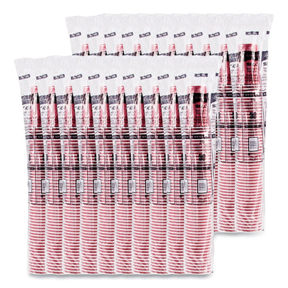 Dart Solo Paper Hot Drink Cups in Bistro Design, 16 oz, Maroon, 1,000/Carton