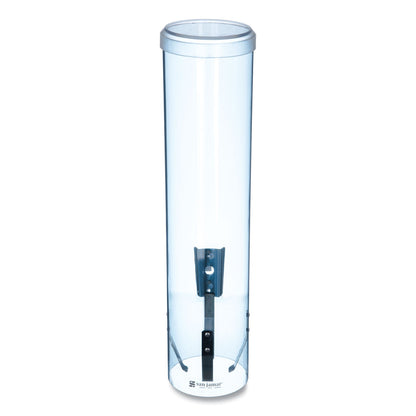 San Jamar Large Pull-Type Water Cup Dispenser, For 12 oz Cups, Translucent Blue
