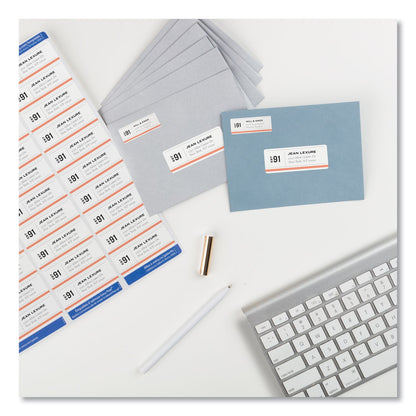 Avery Easy Peel White Address Labels w/ Sure Feed Technology, Laser Printers, 1 x 2.63, White, 30/Sheet, 250 Sheets/Pack
