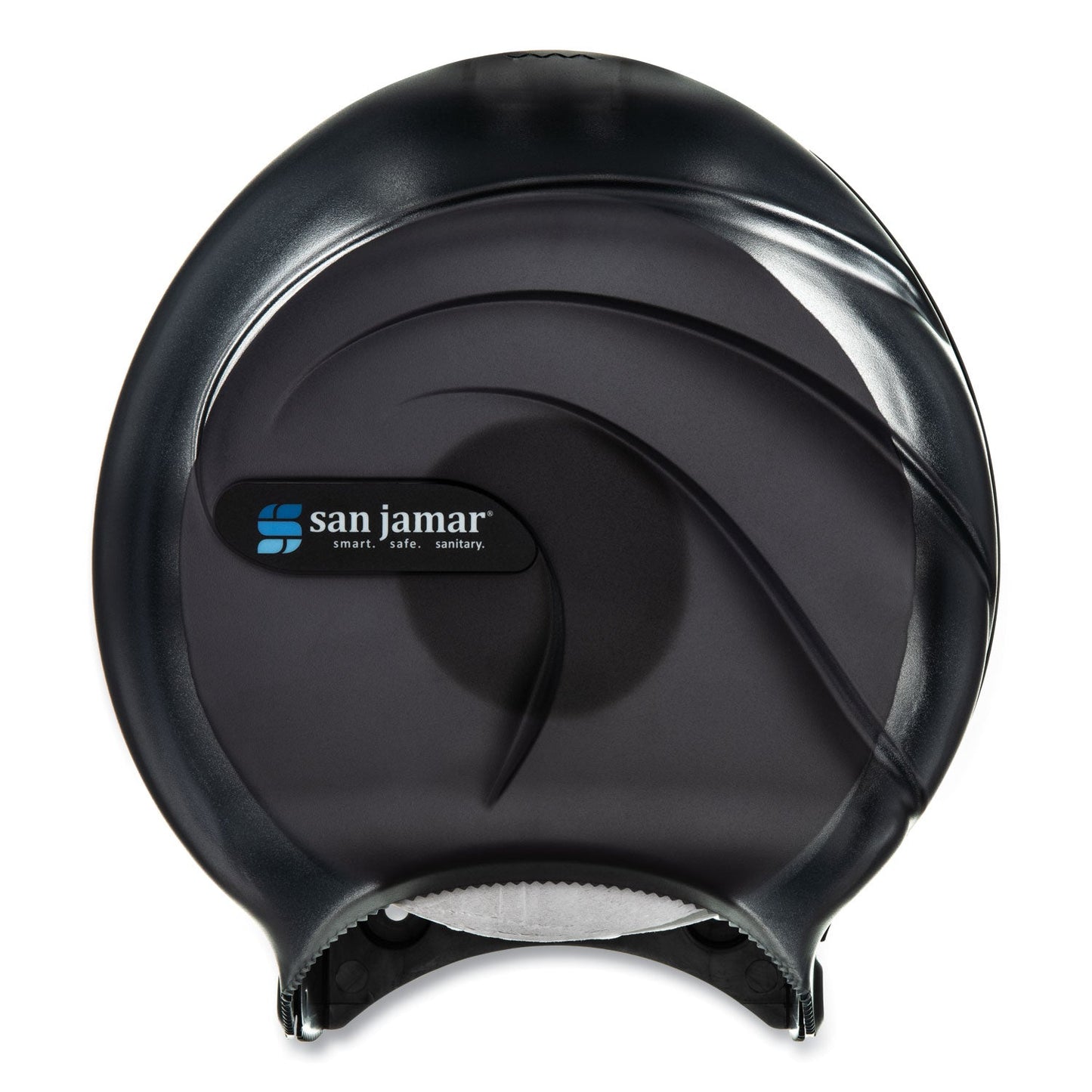 San Jamar Single 9" Jumbo Tissue Dispenser, Oceans, 10.25 x 5.63 x 12, Transparent Black Pearl