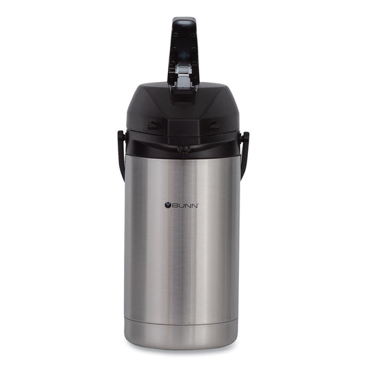BUNN 3 Liter Lever Action Airpot, Stainless Steel/Black